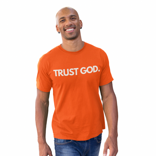 Trust God For Men Orange Tee