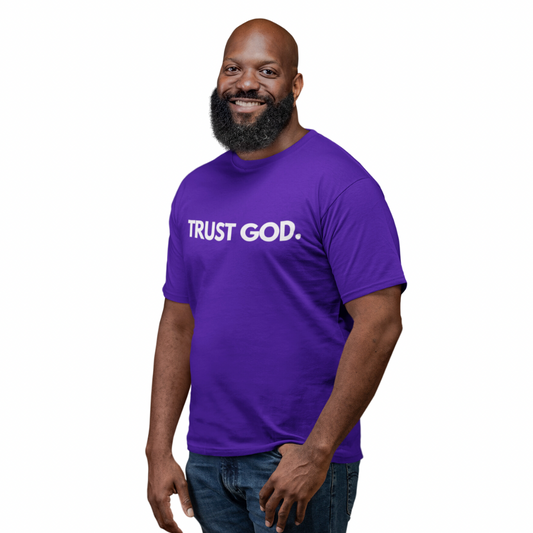 Trust God For Men Purple Tee