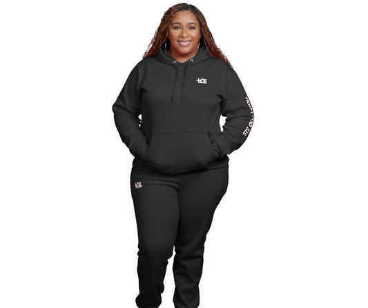 PRE ORDER Unisex Fit Black Fleece Sweatsuit Set