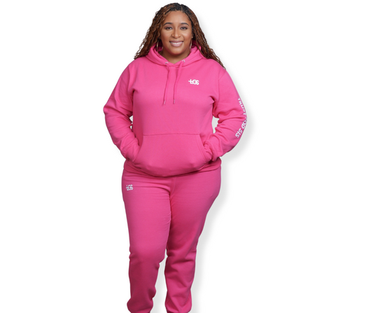 PRE ORDER SLIM FIT Pink Fleece Sweatsuit Set